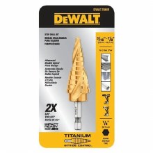 Step Drill Bit 3/16" - 7/8" Impact Ready Titanium Nitride Coating