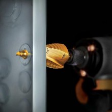 Additional picture of Step Drill Bit 7/8" to 1-1/8" Impact Ready Titanium Nitride Coating Dewalt