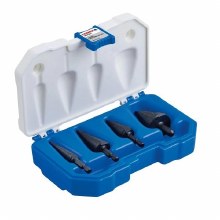 Additional picture of Step Drill Bit Set: 4 Pc 1/8" to 1-3/8", HSS Black Oxide Finish Split Point Straight Shank