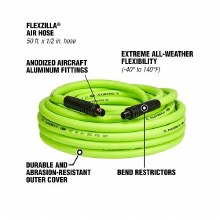 Additional picture of HOSE, AIR 1/2" X 50', FLEXZILLA ZILLAGREEN W/ 3/8"M-NPT