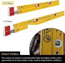 Additional picture of LEVEL, 6'-10' STABILA TYPE 106TM  MAGNETIC Extendable Plate Level -Length
