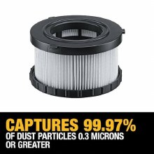 Additional picture of Filter Hepa for DCV517B and DC515 Wet Dry Vacuum Dewalt