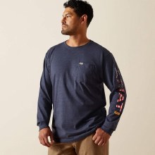 TSHIRT, REBAR COTTON STRONG STANDARD LOGO LONG SLEEVE, ARIAT