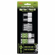 KIT, COUPLER PLUG 7 PC 3/8" NPT ( M & F) HIGH FLOW 3/8" THREAD, 1/4" BODY