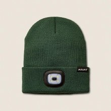 HAT, REBAR HEADLIGHT BEANIE, DK GREEN, ARIAT