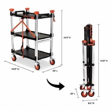 Additional picture of Cart Jobsite Siterunner 3 Shelf Folding
