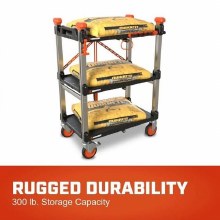 Additional picture of Cart Jobsite Siterunner 3 Shelf Folding