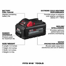 Additional picture of Battery M18 Redlithium High Output XC6.0 Milwaukee