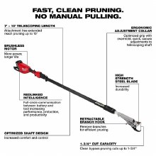 Additional picture of Saw M18 Brushless Telescoping Pole Pruning Shears Kit Milwaukee