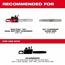 Additional picture of Chain Chainsaw 20" .325" Pitch .050" Gauge Milwaukee