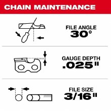 Additional picture of Chain Chainsaw 20" .325" Pitch .050" Gauge Milwaukee