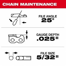Additional picture of Chain Chainsaw 10" .325" Low Profile Pitch .043" Gauge Milwaukee