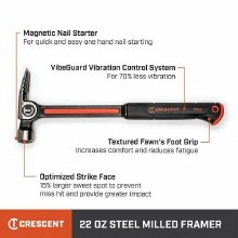 Additional picture of Hammer Framing Steel Milled-Face 28 oz
