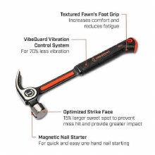 Additional picture of Hammer Curve Claw Steel 20 oz