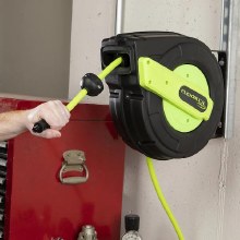 Additional picture of REEL, RETRACTABLE, WITH 3/8" X 50 FT., 300 PSI POLY HOSE, POLY HOUSING