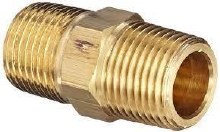 NIPPLE 3/8 BRASS HEX"