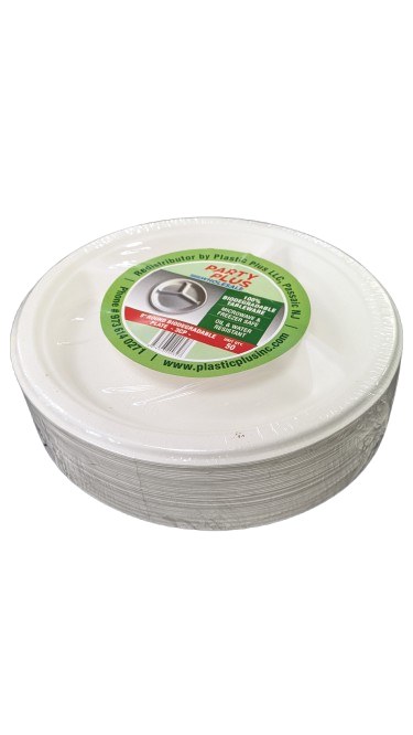 3 Comp. Biodegradable 50 Pcs