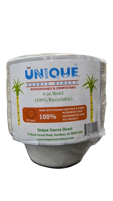 6 Oz Bowl Biodegradable 50 Pc