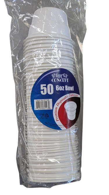 6 Oz Bowl 50 Pcs For Plates