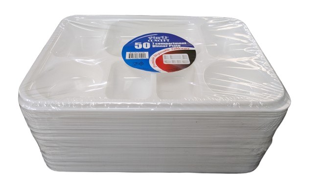 Plastic 7 Compartment Tray 50c