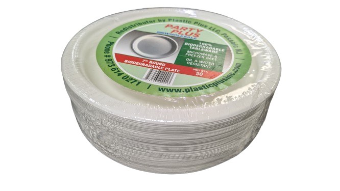 7" Biodegradable 50 Pcs Plates