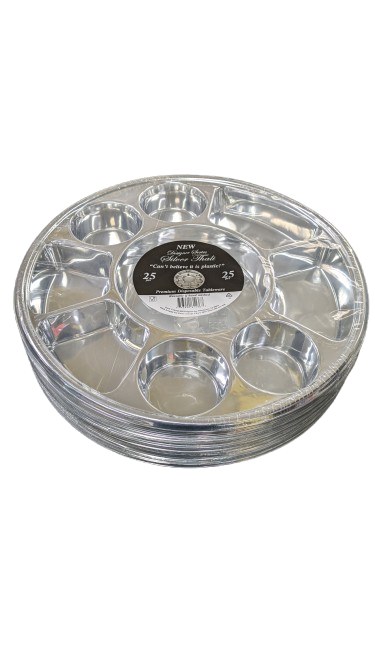 9 Compartment Silver 50 Pcs