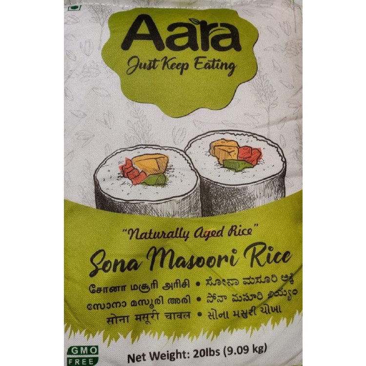 Aara Sona Masoori 20 Lb