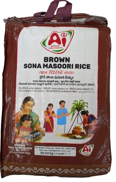 Ai Brown Sona Masoori 20 Lb