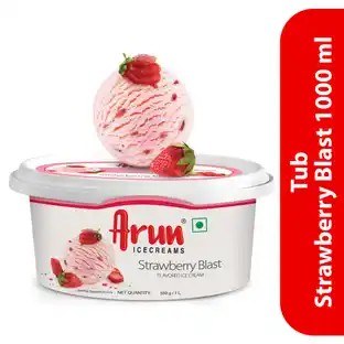 Arun Strawberry 1000 Ml Tub
