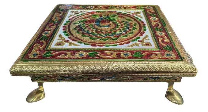 Meenakari Solid Bajot 8 X 8
