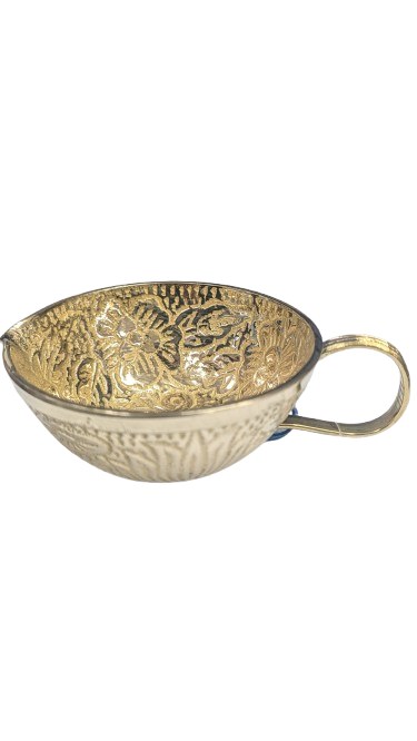 Copper Diya With Handle Om