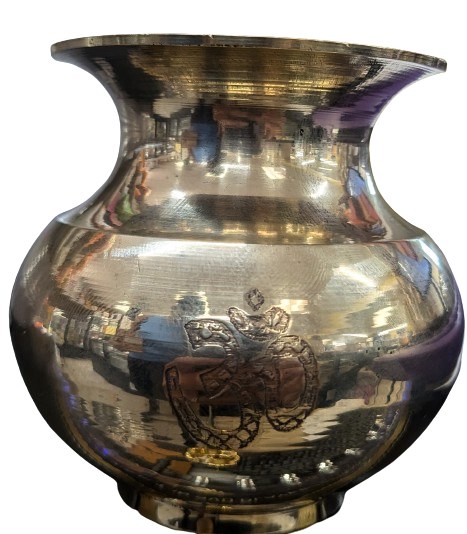 Brass 2.5 Inch Om Lota