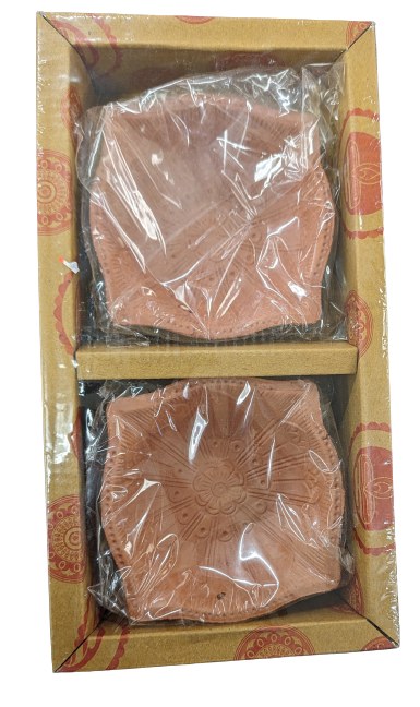 Charmukhi Clay Diya Big 2 Pc