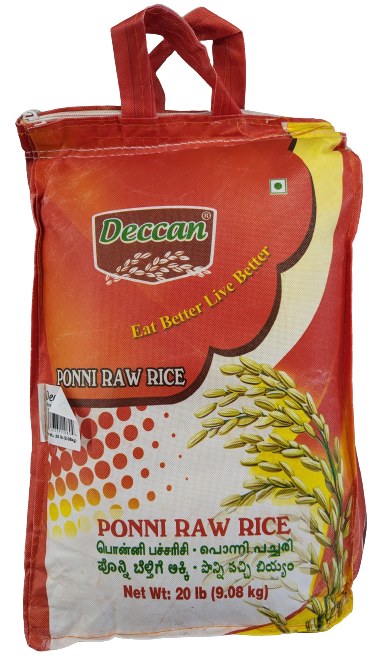 Deccan Ponni Raw 20 Lb Rice