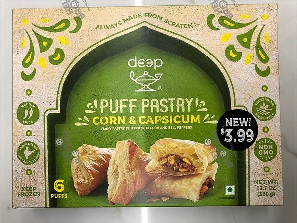 Deep Corn Capsicum Puff