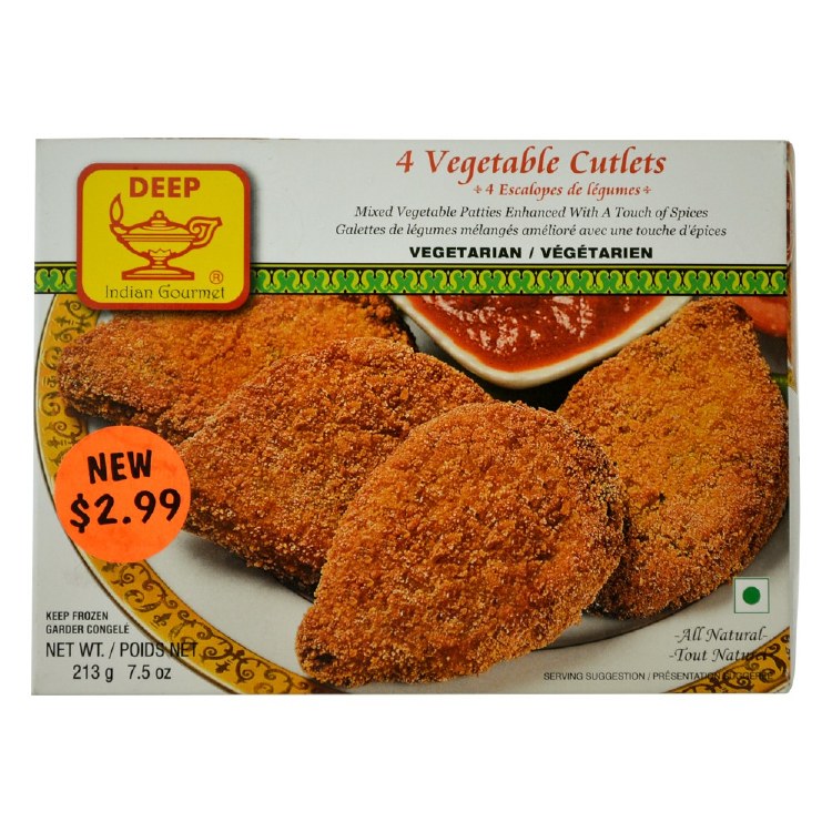 Deep Veg Cutlet 4 Pc