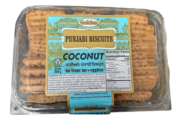 Golden Punjabi Coconut Biscuit