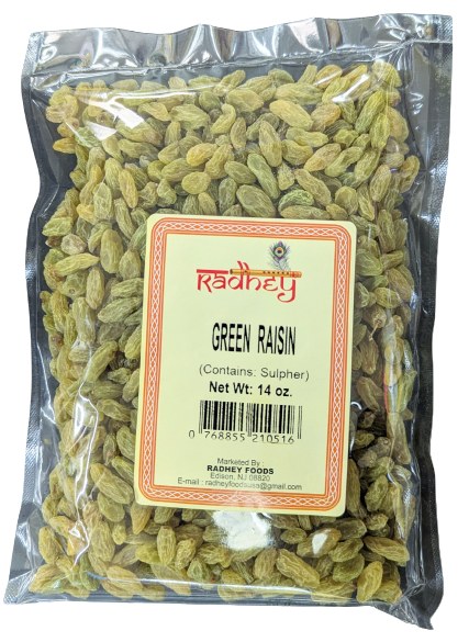 Radhey Green Raisin 14oz