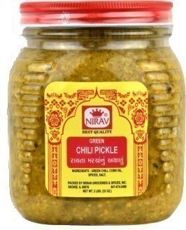 Nirav Green Chili Pickle 32oz