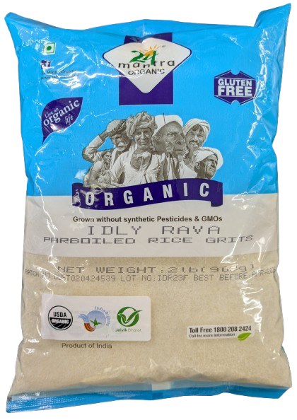 Organic Idly Rava 2lb 24 Mantr