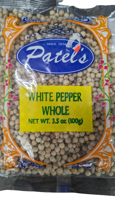 Patel White Pepper Whole 3.5oz