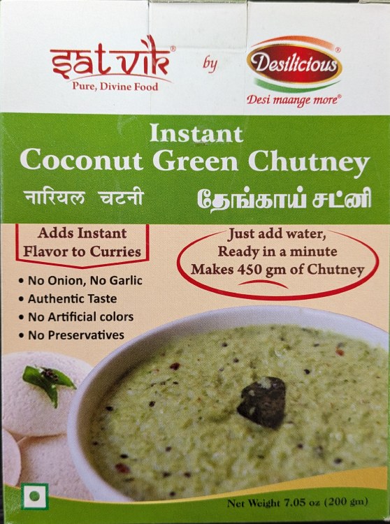 Satvik Coconut Chutney 200g