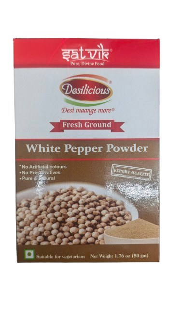 Satvik White Pepper Powder 50g