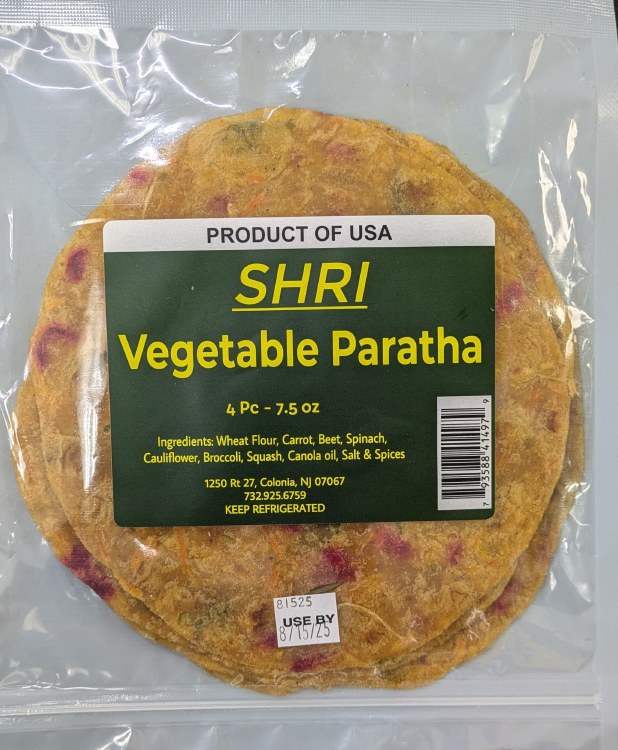Shri Vegetable Paratha 4 Pcs
