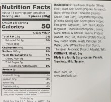 Additional picture of Deep Cauliflower Bites 12 Oz
