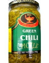 Deep Green Chilli Pickle 24.5o