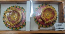 Diya With Plate Set Of 2