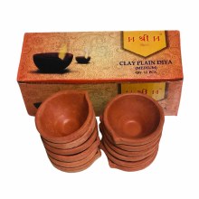 Medium Plain Diya 12 Pc In Box