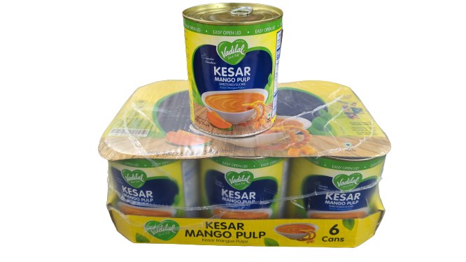 Vadilal Kesar Mango Pulp 6 Pk