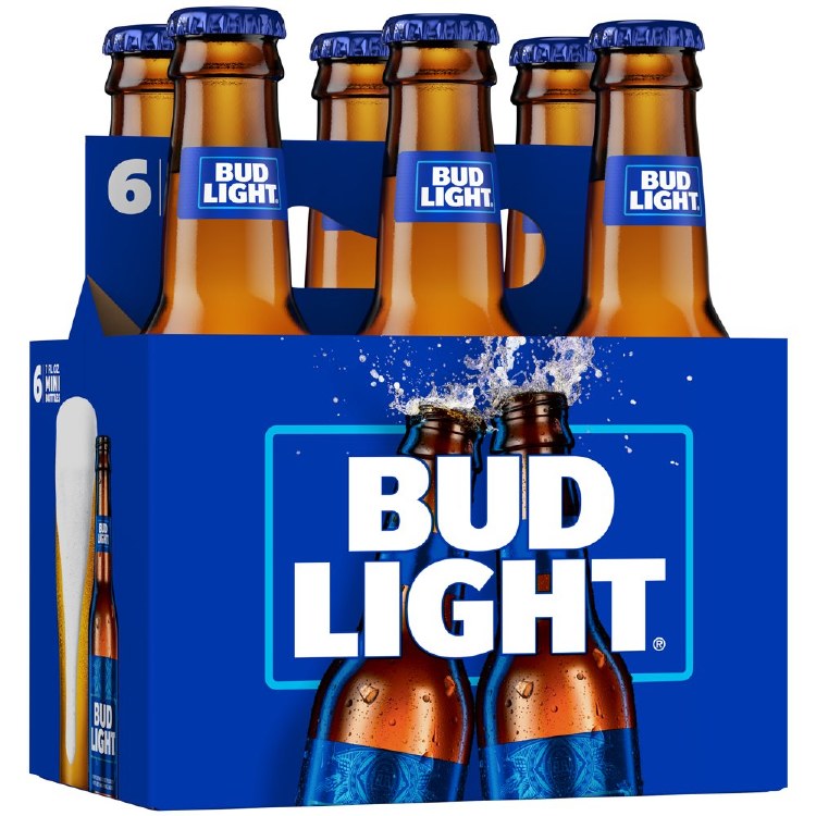 Bud Light Bottle 7 Oz 6 Pack